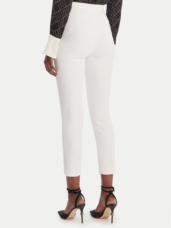 Elisabetta Franchi Elisabetta Franchi Bavlnené nohavice PA-170-61E2-V290 Biela Regular Fit