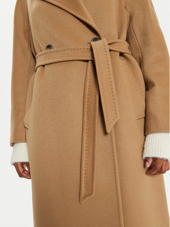 Weekend Max Mara Weekend Max Mara Płaszcz wełniany Cascia 2425016082 Beżowy Regular Fit