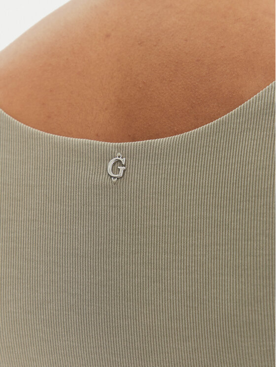Guess Guess Top W5GP22 KAQL2 Zielony Regular Fit