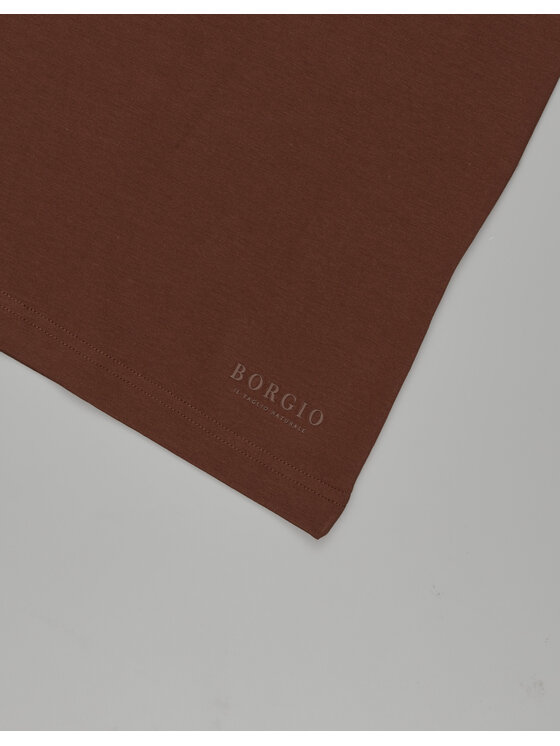 Borgio Borgio T-Shirt covo Miedziany Slim Fit