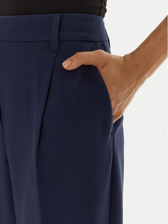 Bruuns Bazaar Bruuns Bazaar Pantaloni din material Cindy BBW2393 Bleumarin Loose Fit