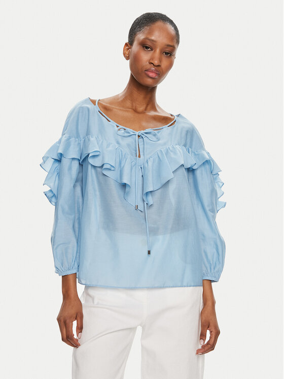 PINKO Pinko Bluză Bones 103586 A1X2 Albastru Regular Fit