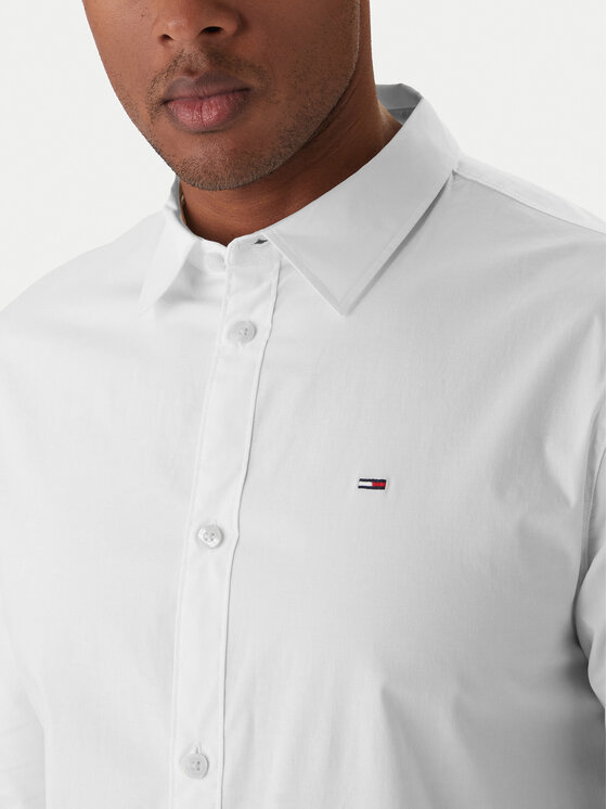 Tommy Jeans Tommy Jeans Cămașă DM0DM04405 Alb Slim Fit