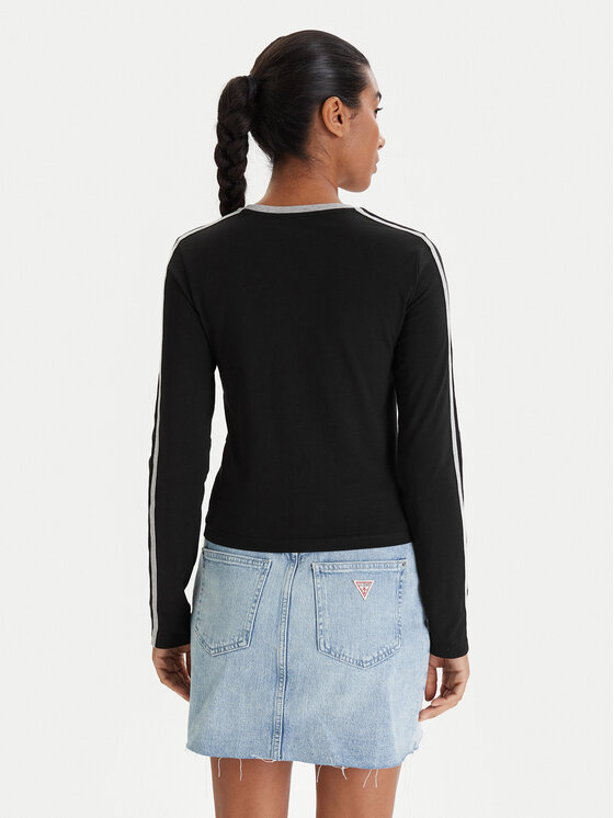 Guess Jeans Guess Jeans Blúzka W6RI17 J1314 Čierna Regular Fit
