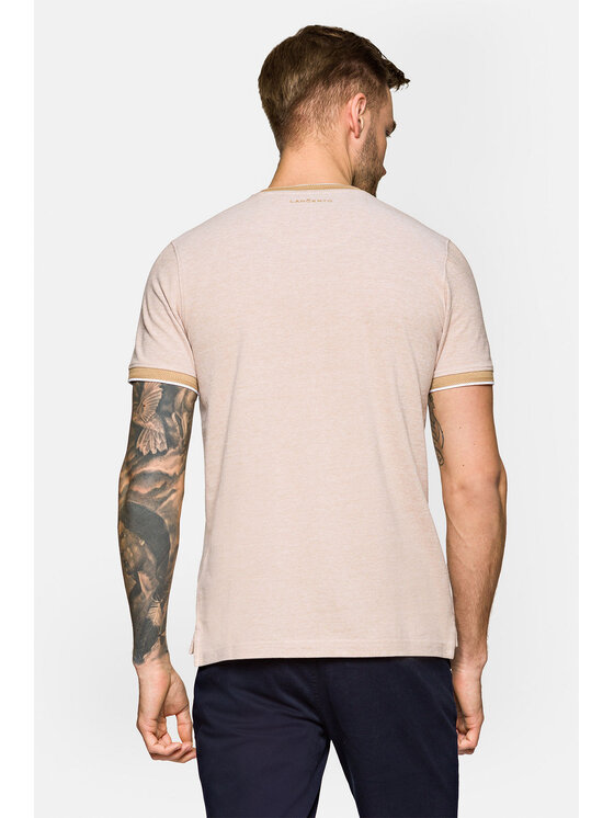 Lancerto Lancerto Polo Rafael Beżowy Regular Fit