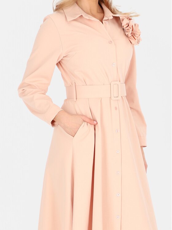 Perso Perso Letní šaty RBE254085F Růžová Regular Fit