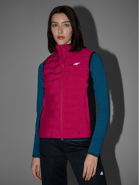 4F 4F Kamizelka TREKKING Różowy Slim Fit