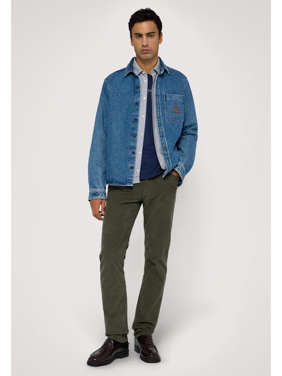 Trussardi Trussardi Pantalone da abito P700H104767N035 Verde Slim Fit