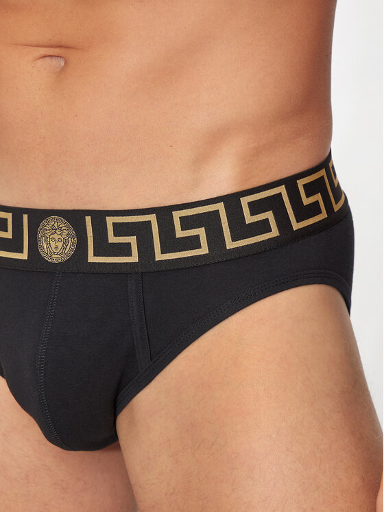 Versace Versace Набір з 2 пар сліпів AU10180 1A10011 Чорний