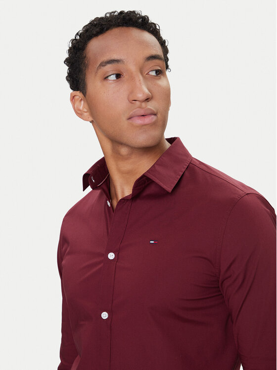 Tommy Jeans Tommy Jeans Marškiniai Original DM0DM04405 Raudona Slim Fit