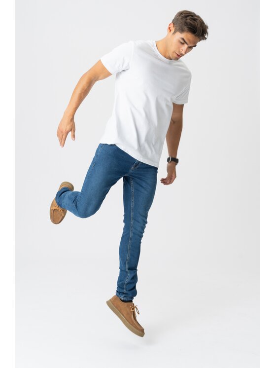 TeeShoppen TeeShoppen Jeansy 'Perform Collection' Niebieski Slim Fit
