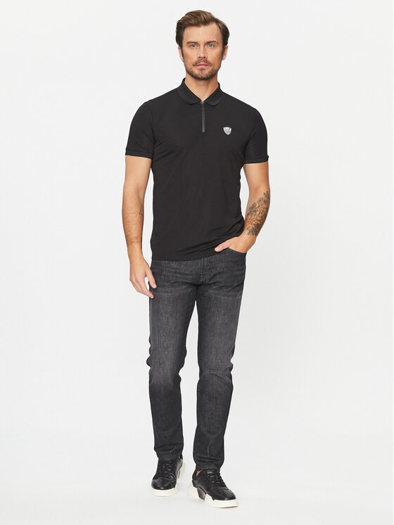EA7 Emporio Armani EA7 Emporio Armani Polo 8NPF13 PJRGZ 1200 Crna Regular Fit