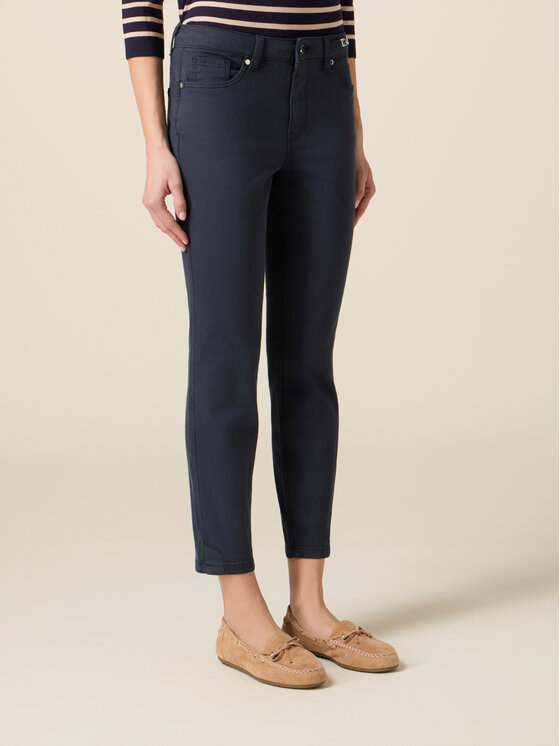 Oltre Oltre Pantaloni di tessuto P728R108903N034 Blu Skin Fit