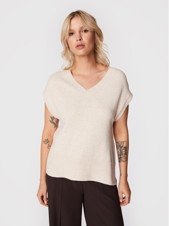 Olsen Pulover Chloe 11003827 Bej Relaxed Fit