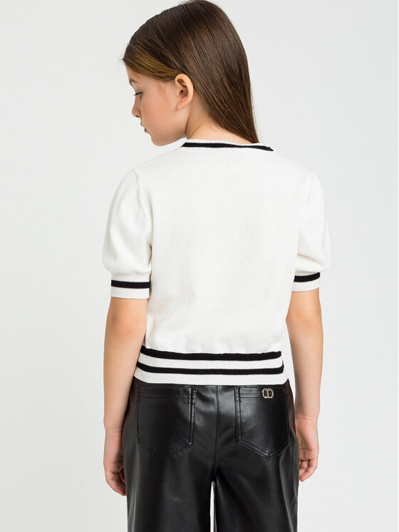 TWINSET TWINSET Bluzka 231GJ209H Biały Slim Fit