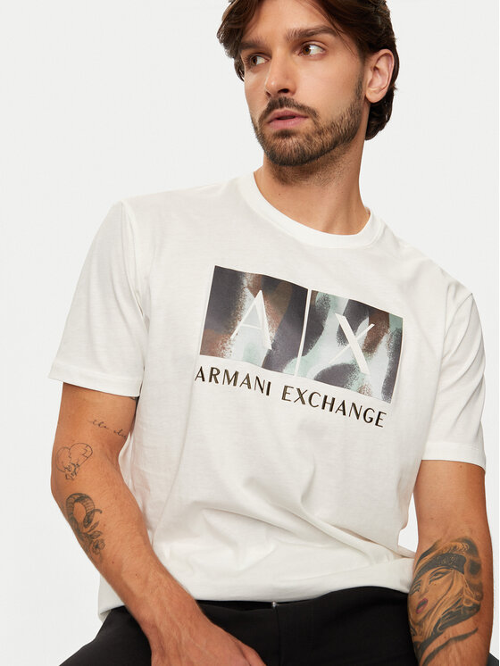 Armani Exchange Armani Exchange T-shirt 6DZTHF ZJH4Z 1116 Bijela Regular Fit