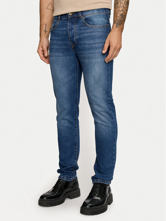 United Colors Of Benetton United Colors Of Benetton Jeansy 4MCP57BC8 Tmavomodrá Slim Fit