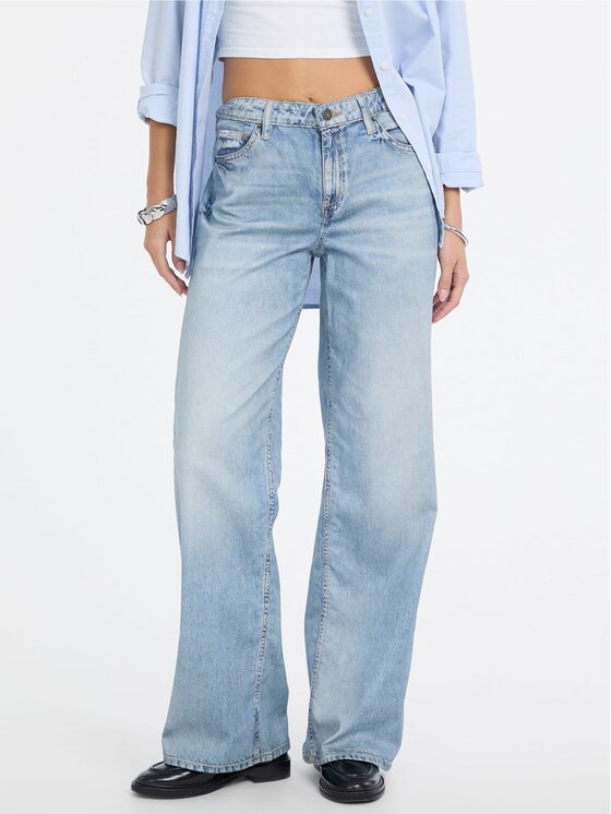 Guess Jeans Guess Jeans Jeansy 179921 Modrá Relaxed Fit