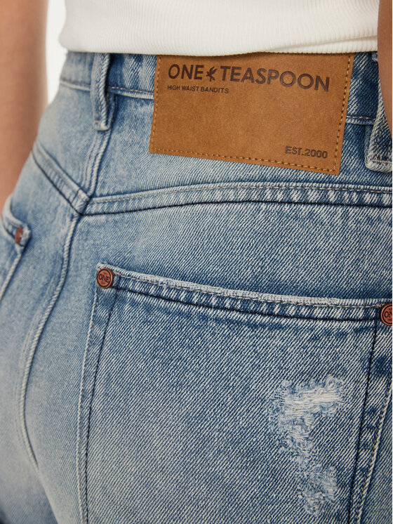 One Teaspoon One Teaspoon Szorty jeansowe Bandits 26891 Błękitny Regular Fit