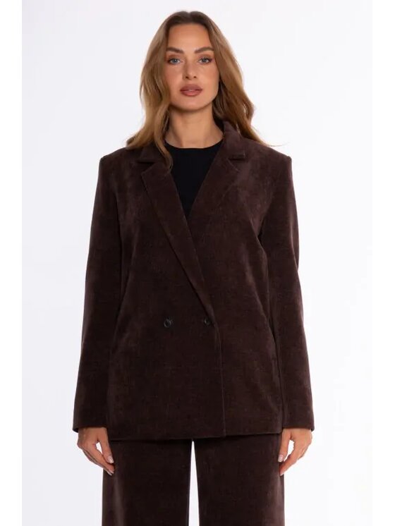 Made of Emotion Made of Emotion Marynarka M931 Brązowy Regular Fit