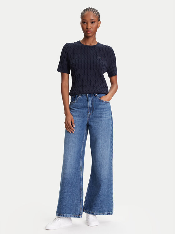 Tommy Hilfiger Tommy Hilfiger Πουλόβερ WW0WW45656 Σκούρο μπλε Regular Fit