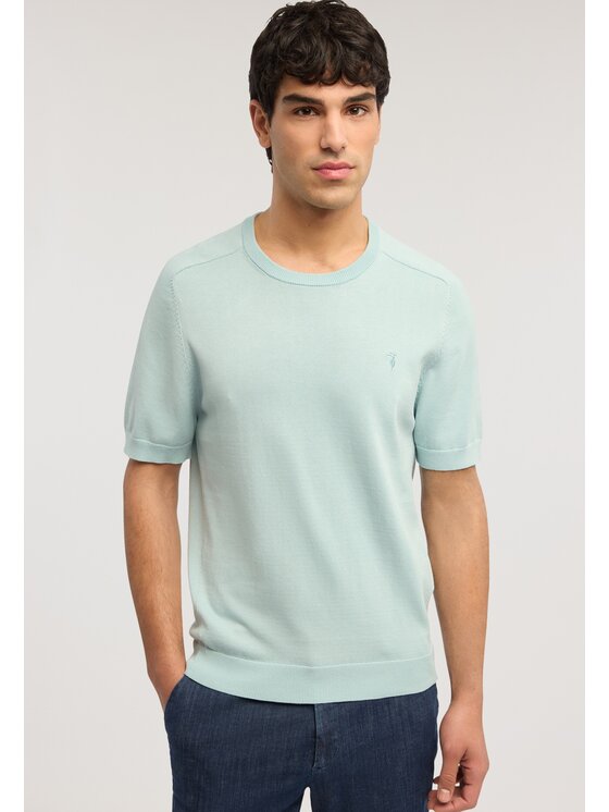 Trussardi Trussardi Sweter M0618000066N014 Turkusowy Regular Fit