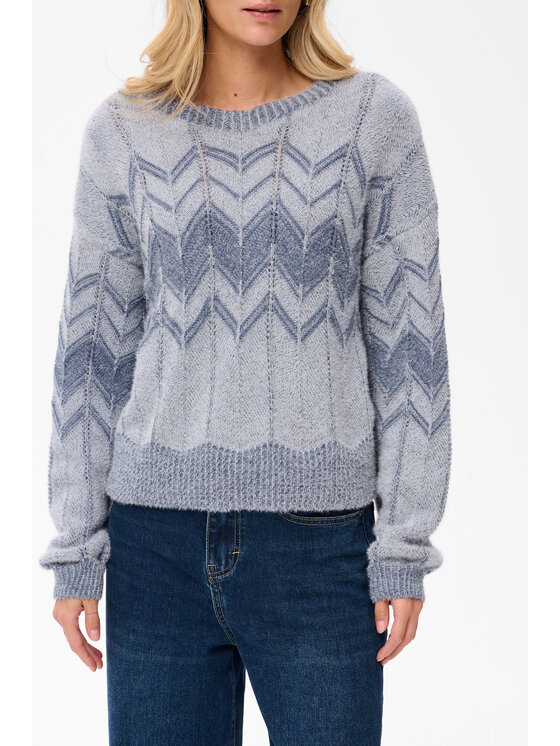 blue shadow blue shadow Sweter Kolise Niebieski Regular Fit