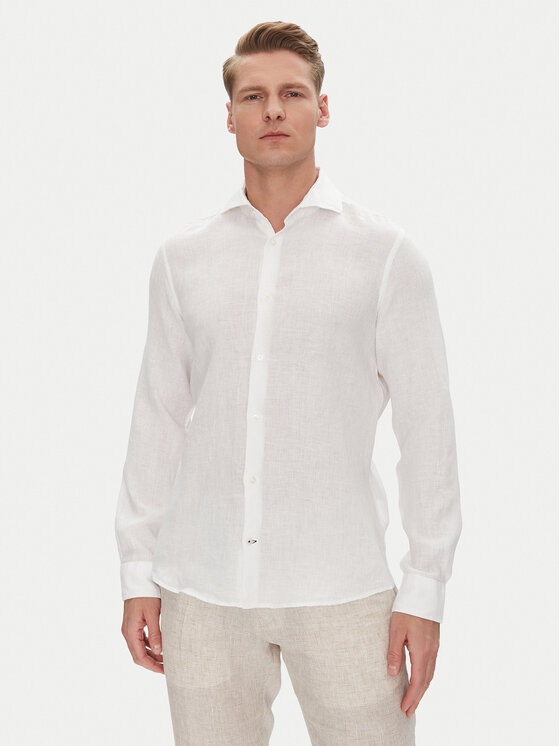 JOOP! JOOP! Košeľa 17 JSH-146Pai-W 30046075 Biela Slim Fit