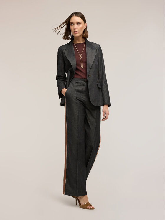 Motivi Motivi Pantaloni di tessuto P047Q004387N0S3 Blu Over Fit