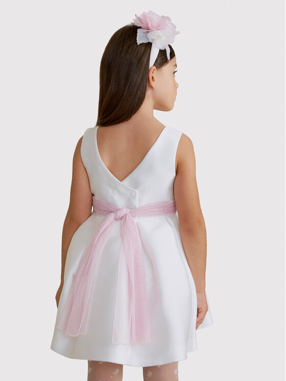 Abel & Lula Abel & Lula Елегантна рокля 5017 Бял Regular Fit