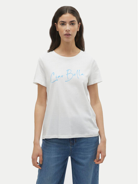 Vero Moda Tricou Odessa 10308688 Alb Regular Fit