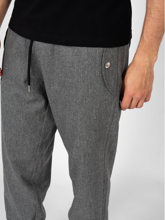 Les Hommes Les Hommes Spodnie materiałowe LBP1008323U Szary Slim Fit