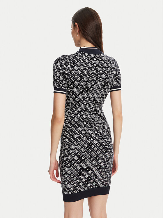 Guess Guess Плетена рокля W3YK39 Z37K0 Тъмносин Regular Fit