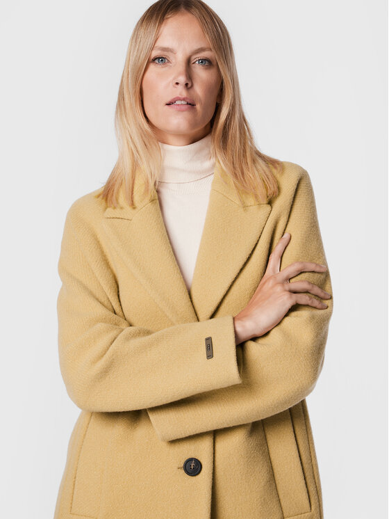 Peserico Peserico Wollmantel S20052 Beige Relaxed Fit