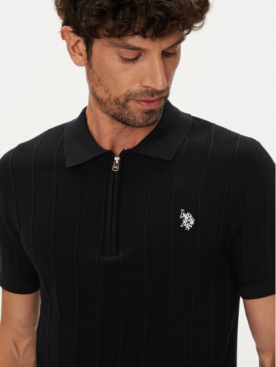 U.S. Polo Assn. U.S. Polo Assn. Polo majica MUP3369 Črna Slim Fit
