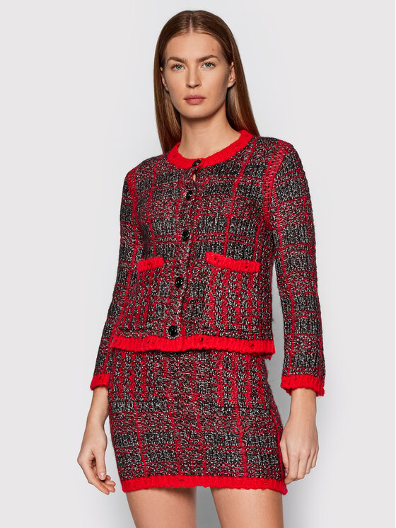 PINKO Pinko Kardigan Belcolore 1G169M Y776 Červená Regular Fit