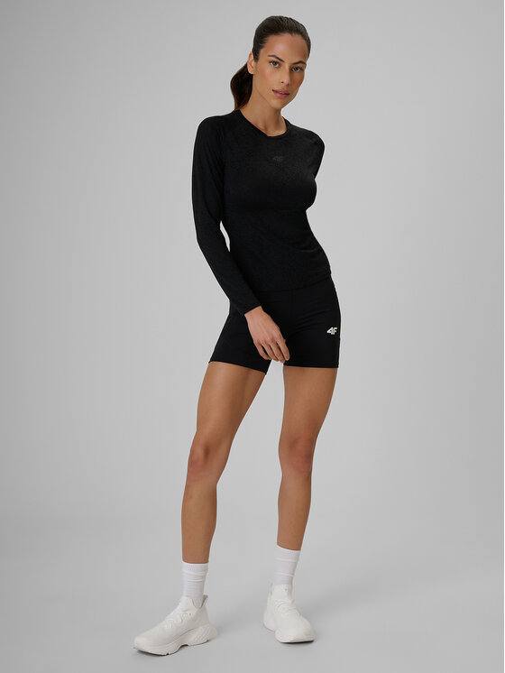 4F 4F Szorty sportowe ACTIVE BY NATURE Czarny Slim Fit