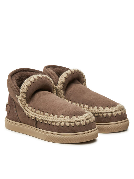 Mou Mou Stivali da neve Eskimo Sneaker Big Metal Logo FW111008A Marrone