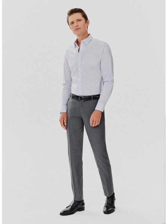Pako Lorente Pako Lorente Spodnie garniturowe P24WP-6G-007 Szary Super Slim Fit