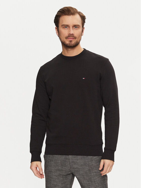 Tommy Hilfiger Mikina Essential MW0MW37237 Čierna Regular Fit
