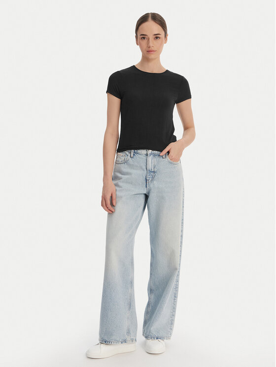 Calvin Klein Calvin Klein T-särk LV00QS7618 Must Slim Fit