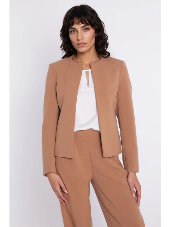 NIFE NIFE Kalhoty z materiálu SD139 Hnědá Modern Relaxed Fit
