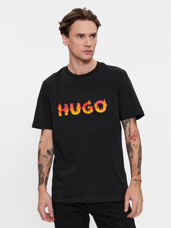 Hugo Tricou Danda 50504542 Negru Regular Fit