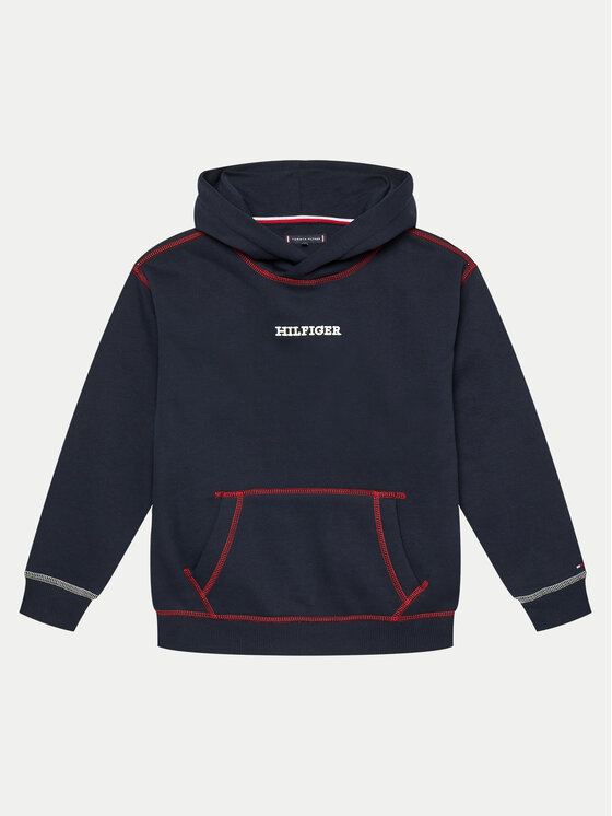 Tommy Hilfiger Bluză Monotype KB0KB09051 Bleumarin Regular Fit