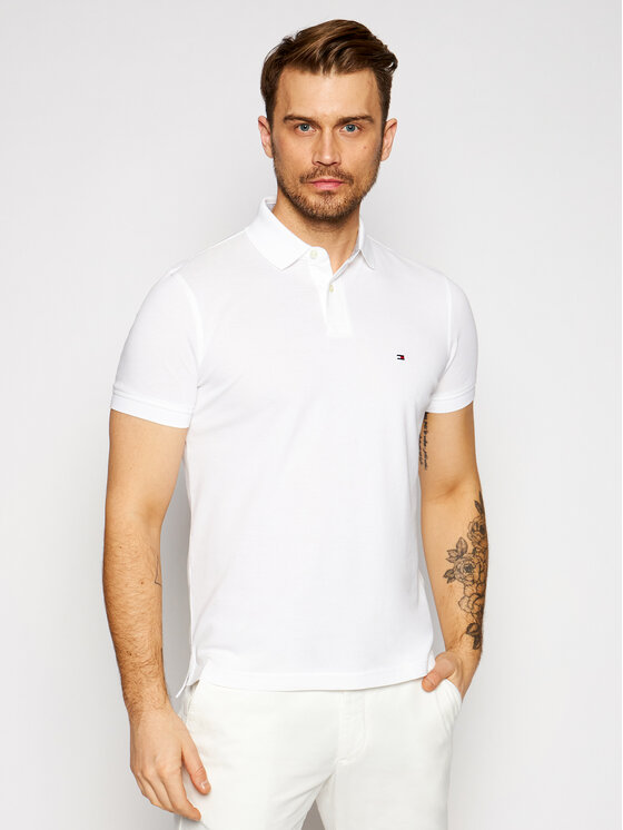 Tommy Hilfiger Tommy Hilfiger Polokošeľa 1985 MW0MW17770 Biela Regular Fit