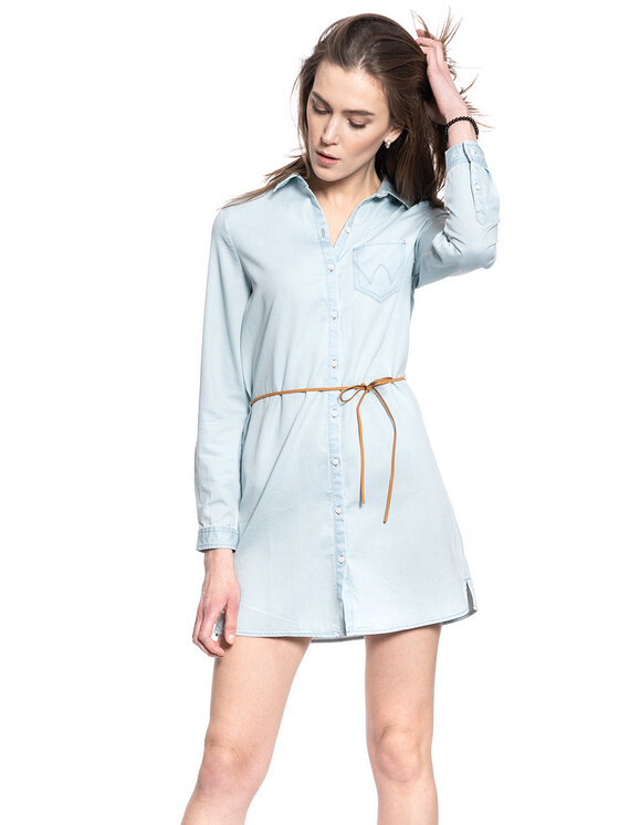 Wrangler Wrangler Vestito da giorno SHIRT DRESS Blu Regular Fit