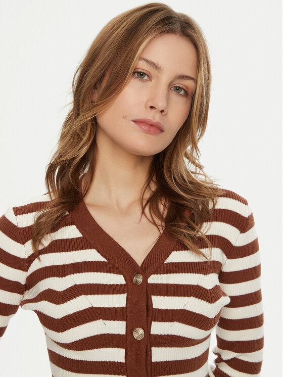 Fracomina Fracomina Cardigan FS24WT8005K459N8 Marrone Slim Fit