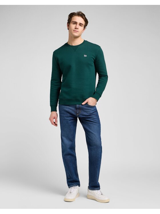 Lee Lee Felpa PATCH CREW SWS Verde Comfort Fit