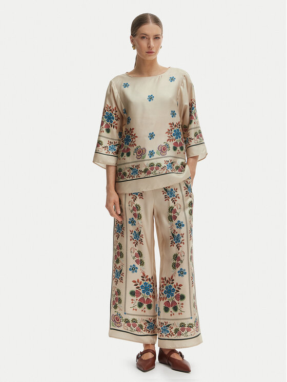 Weekend Max Mara Weekend Max Mara Панталони тип кюлоти Snack 2615131032 Бежов Relaxed Fit