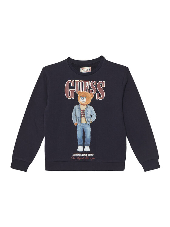 Guess Guess Pulóver L6RQ05 KAD74 Sötétkék Regular Fit